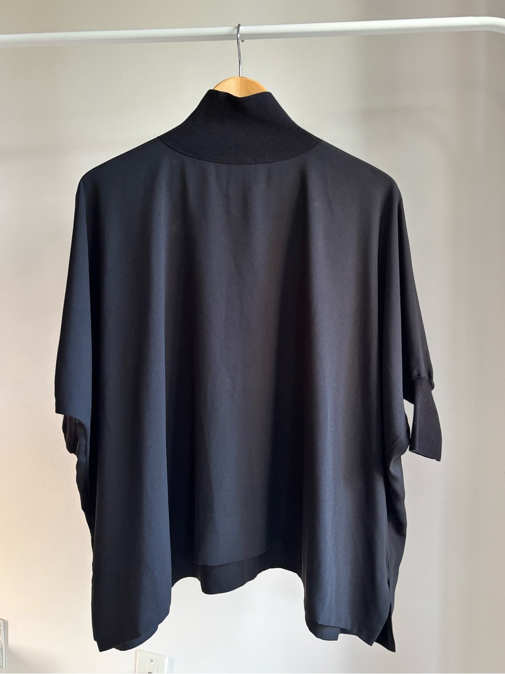 Babaton Black Oversized Mock Neck Top Size XS